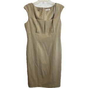 Calvin Klein Women's Dress NWT 10R Classic Sand Sheath Career Office Old Money